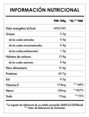 clorela tablets  ESP 70g tabela nutricional
