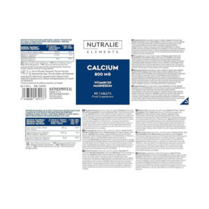Calcio con magnesio y vitamina D 800mg 90 comprimidos Nutralie