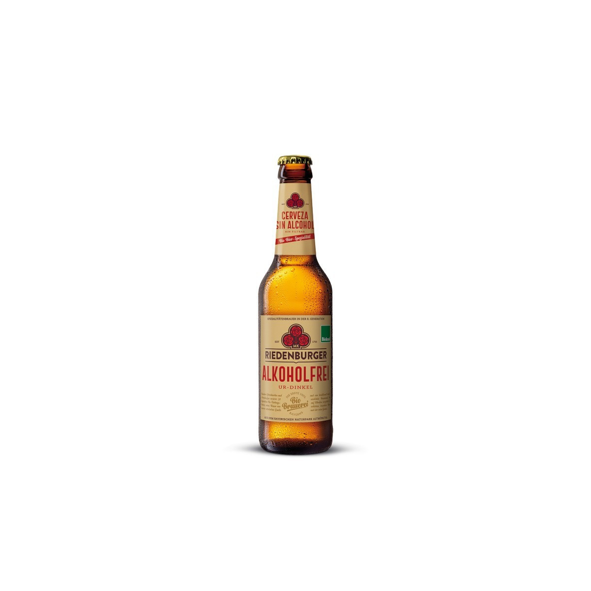 Cerveza de espelta sin alcohol bio 330ml Riedenburger