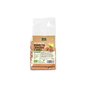 Galletas de espelta con jengibre y nueces bio 175g Sol Natural