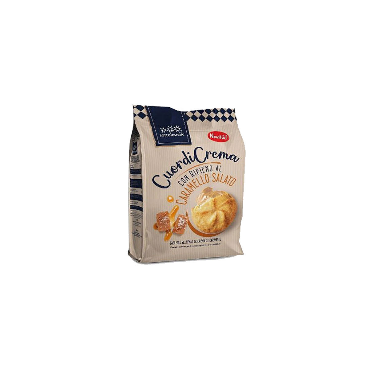 Galletas rellena crema caramelo 200g Sottolestelle