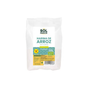Harina de arroz integral sin gluten bio 500g Sol Natural