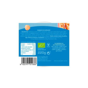 Hummus de garbanzo fresco Bio 220g Vegetalia