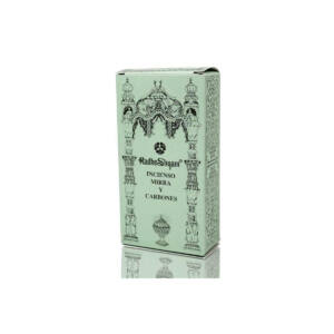 Incienso Mirra 50g y Carbones 10u Radhe Shyam