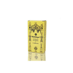 Incienso Sandalo en polvo 50g y Carbones 10u Radhe Shyam