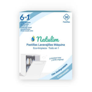 Pastillas Lavavajillas maquina 6 en 1 (limpieza todo en 1) 30 unidades Natulim