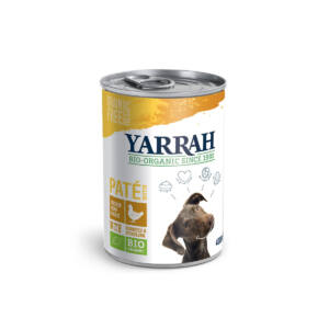 Pate de Pollo con espirulina y algas para perros bio 400g Yarrah