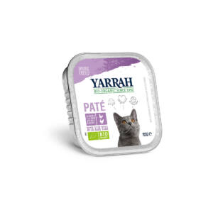 Pate para gatos con pollo y pavo tarrina bio 100g Yarrah