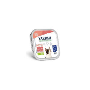 Pate para gatos con salmon tarrina bio 100g Yarrah