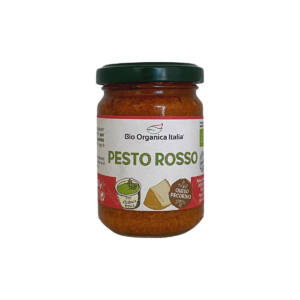 Pesto rosso con pecorino y almendras Bio 130g Organica Italia