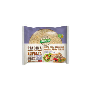 Piadina de trigo espelta con semillas de lino y amapola Bio 225g Biocop