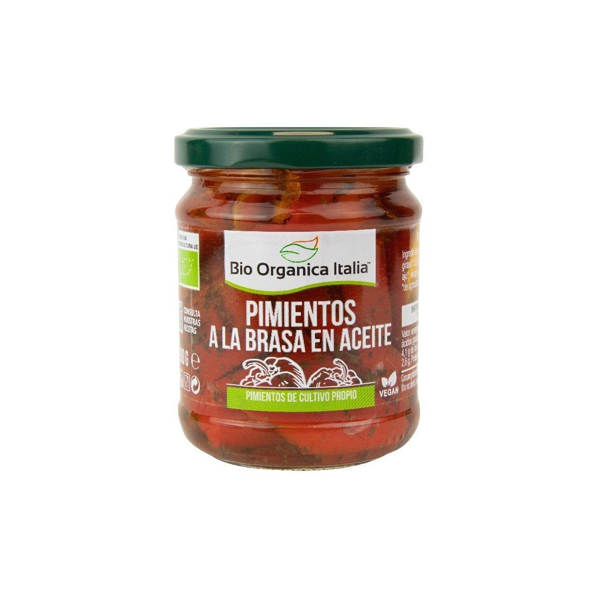 Pimientos a la brasa en aceite Bio 190g Organica Italia