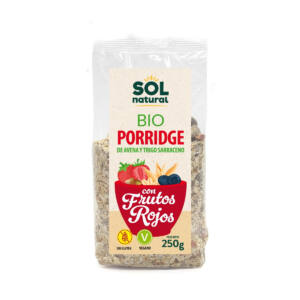 Porridge Frutos rojos avena-T.Sarraceno Bio 250g Sol Natural