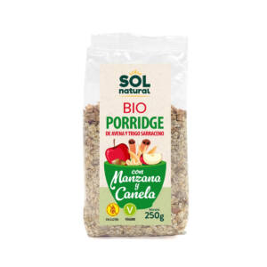 Porridge Manzana canela avena-T.Sarraceno Bio 250g Sol Natural